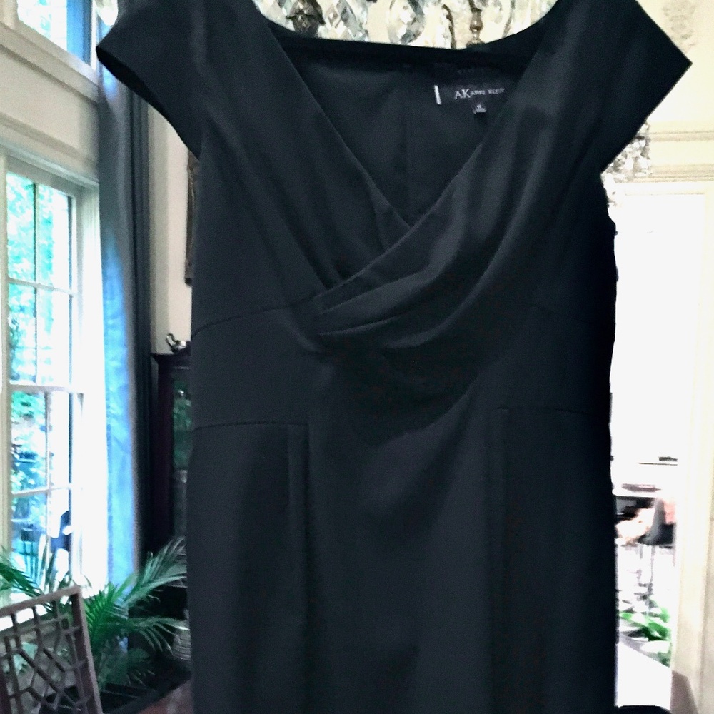 AK Anne Klein -  Black Stretch Dress size 12  NWOT